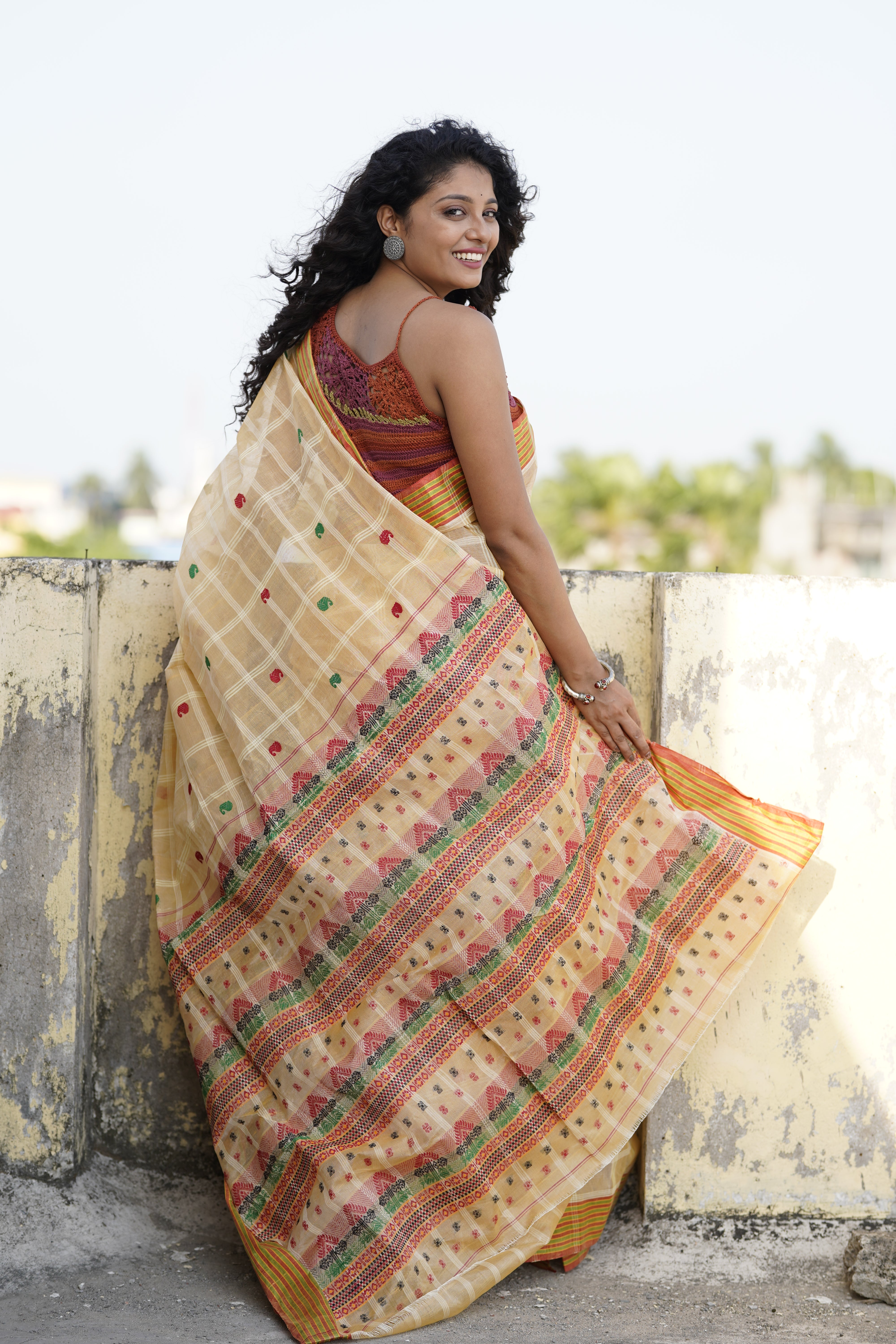 Handwoven assam saree