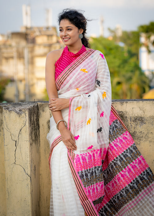 Assam Noni Saree,Aankona,silk/cotton saree