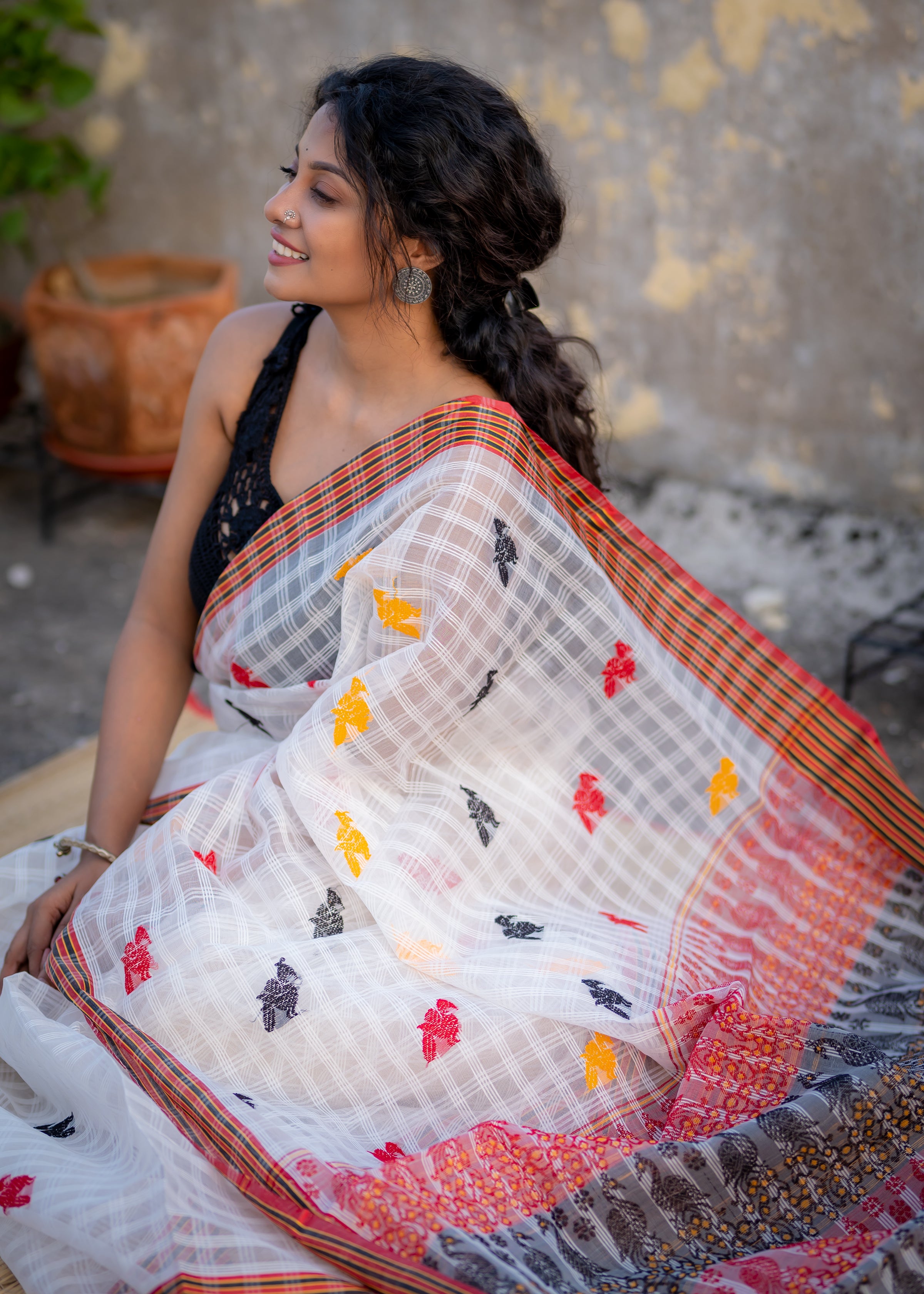 Handwoven assam saree