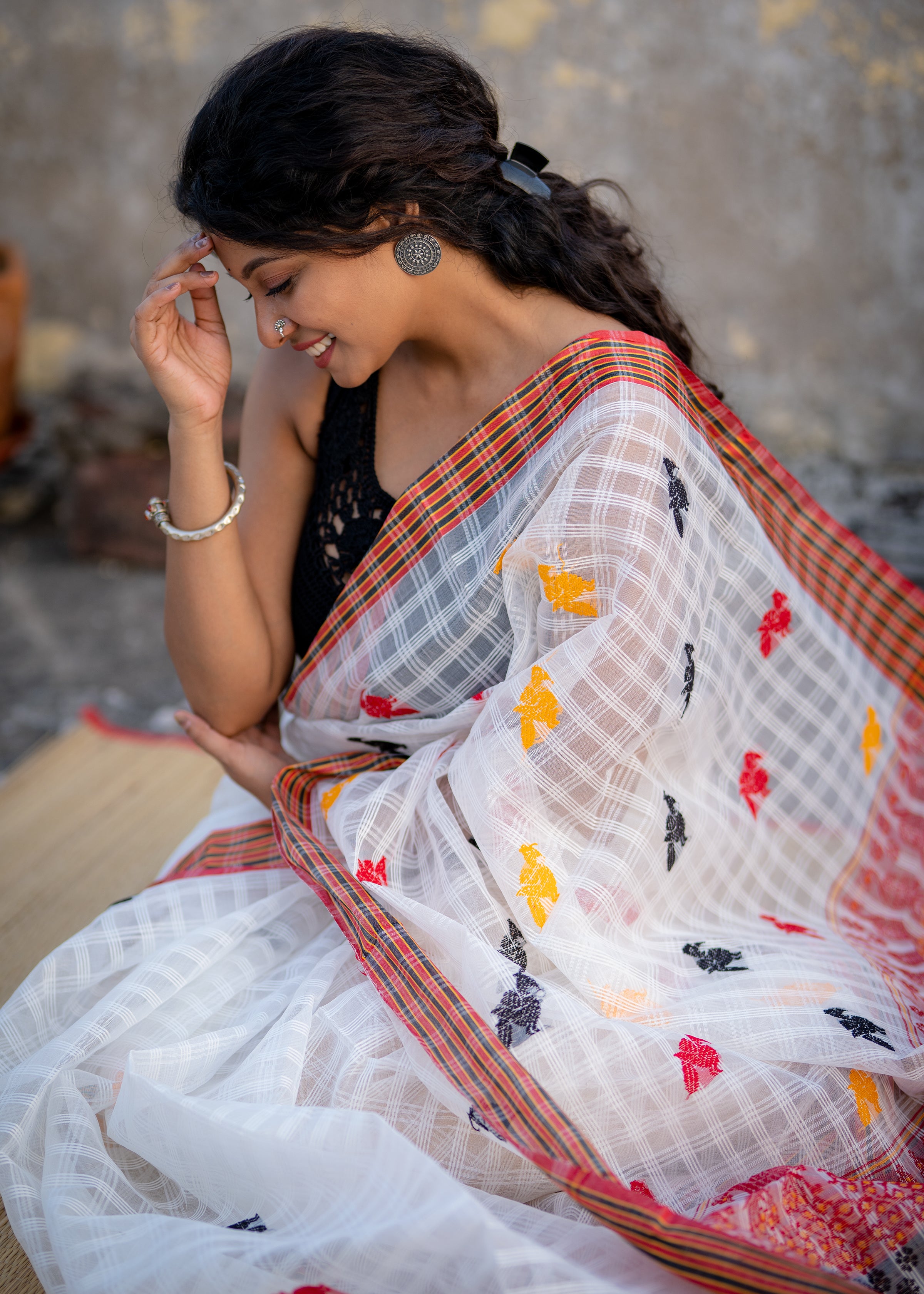 Handwoven assam saree