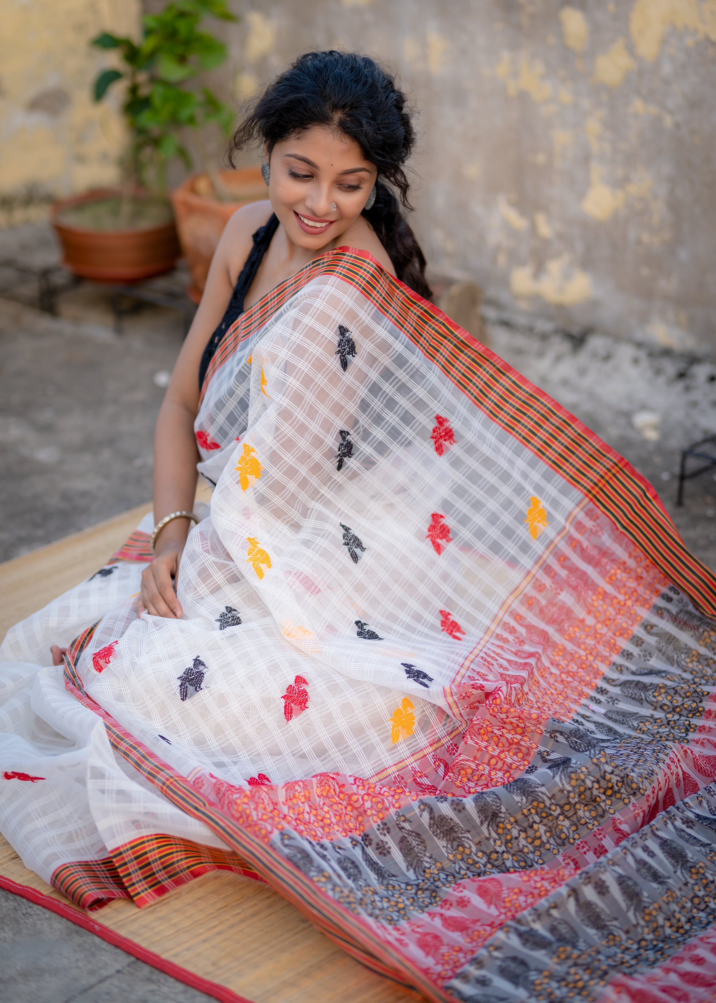 Handwoven assam saree