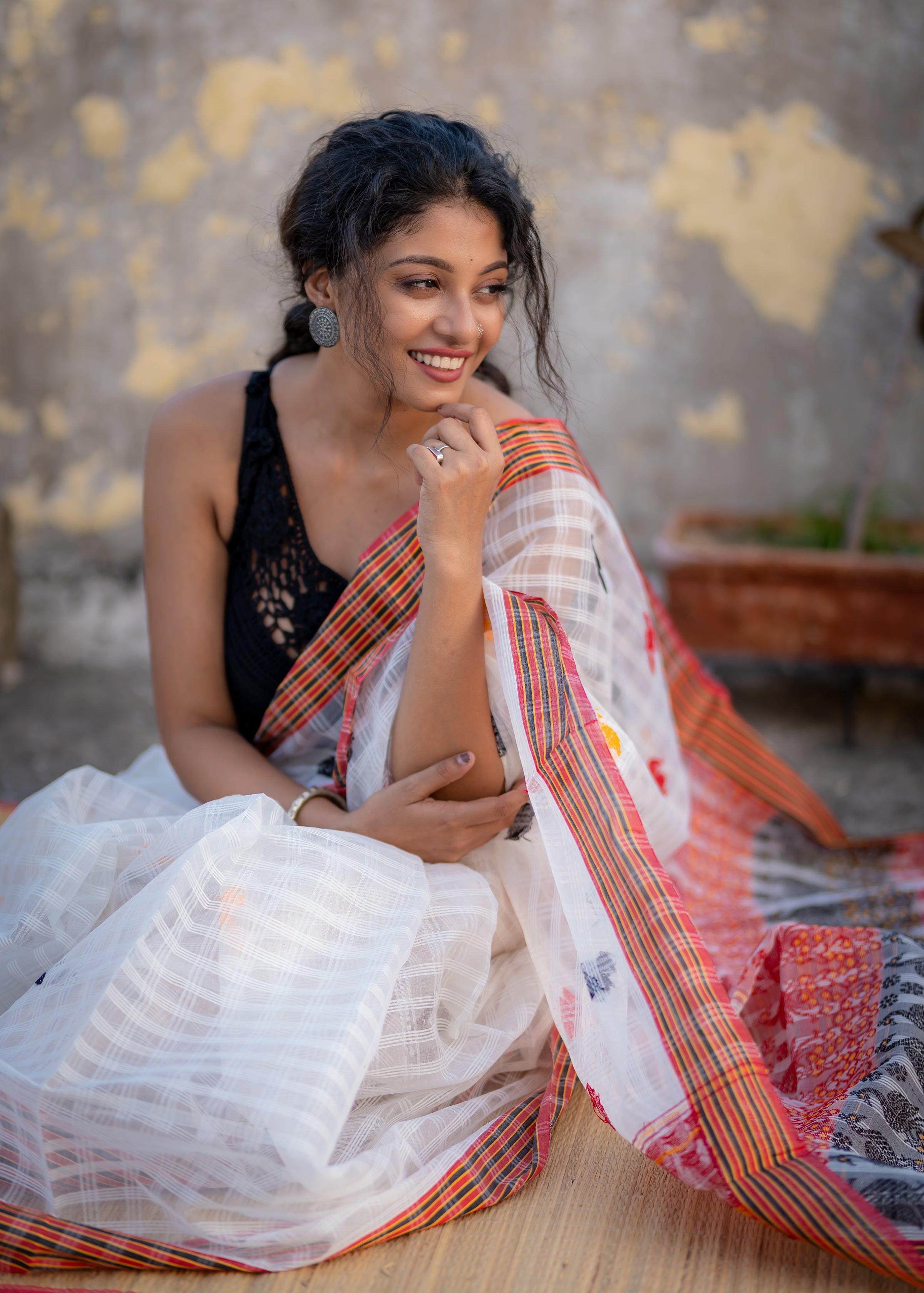 Handwoven assam saree