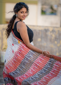 Handwoven assam saree