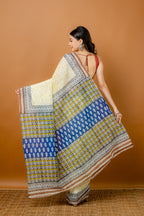 Yellow Handwoven Silk Cotton Saree
