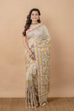 Tussar with kantha stitch - Aankona