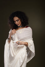 Handwoven White Jamdani Saree