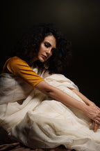 Handwoven White With Zari Assam Muga Saree