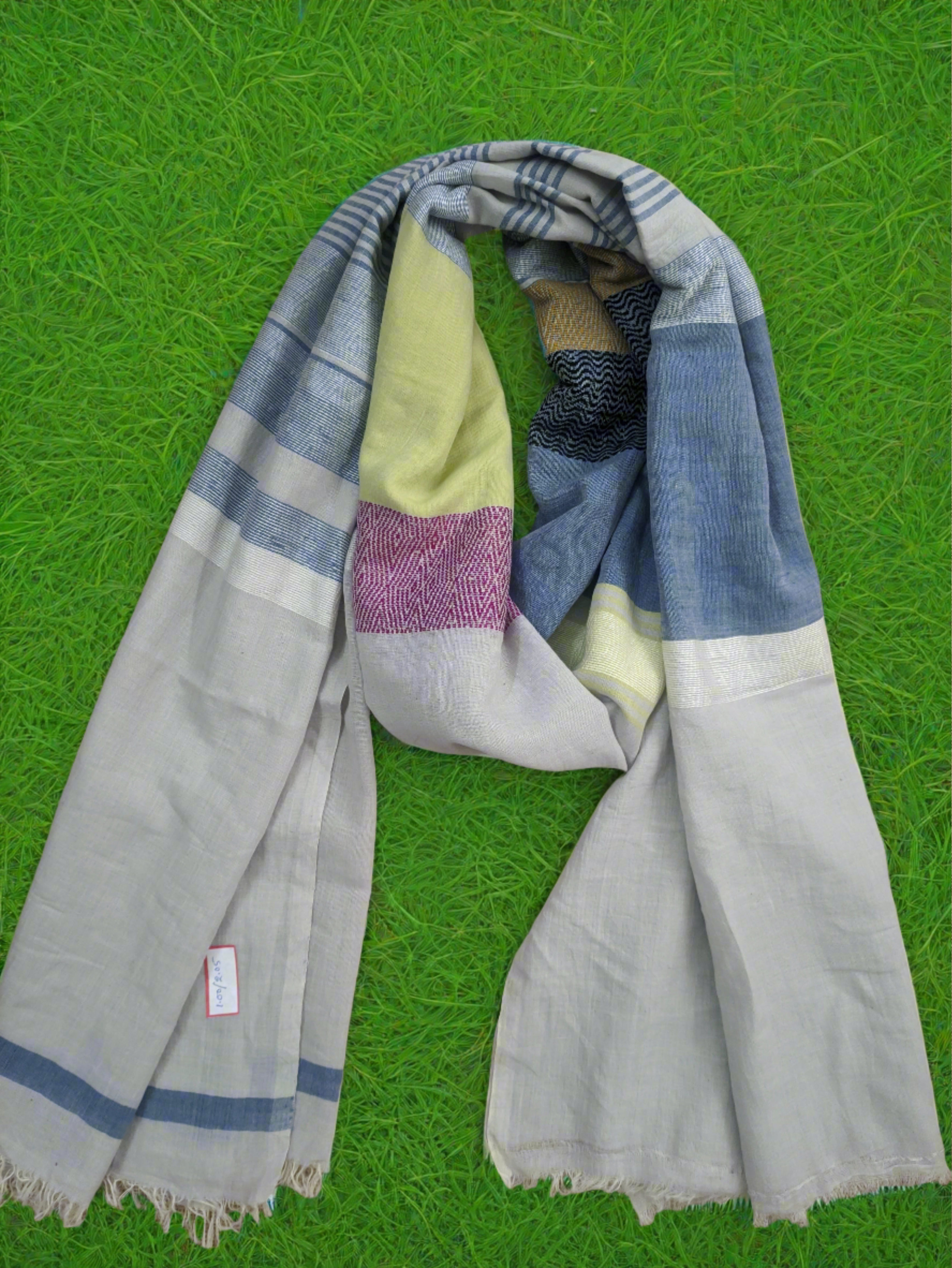 Handwoven multicolor cotton  scarf
