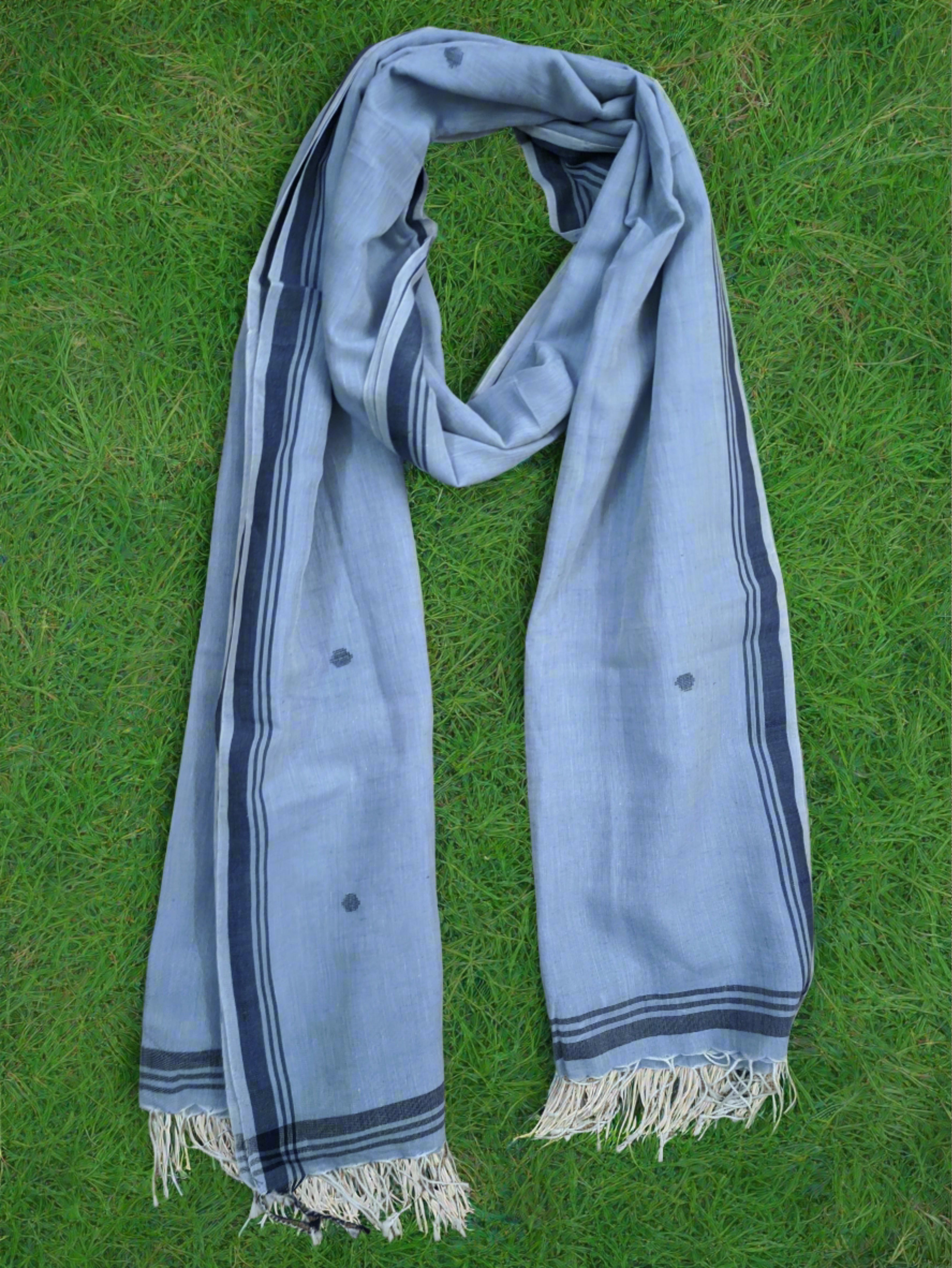Handwoven Blue jamdani scarf