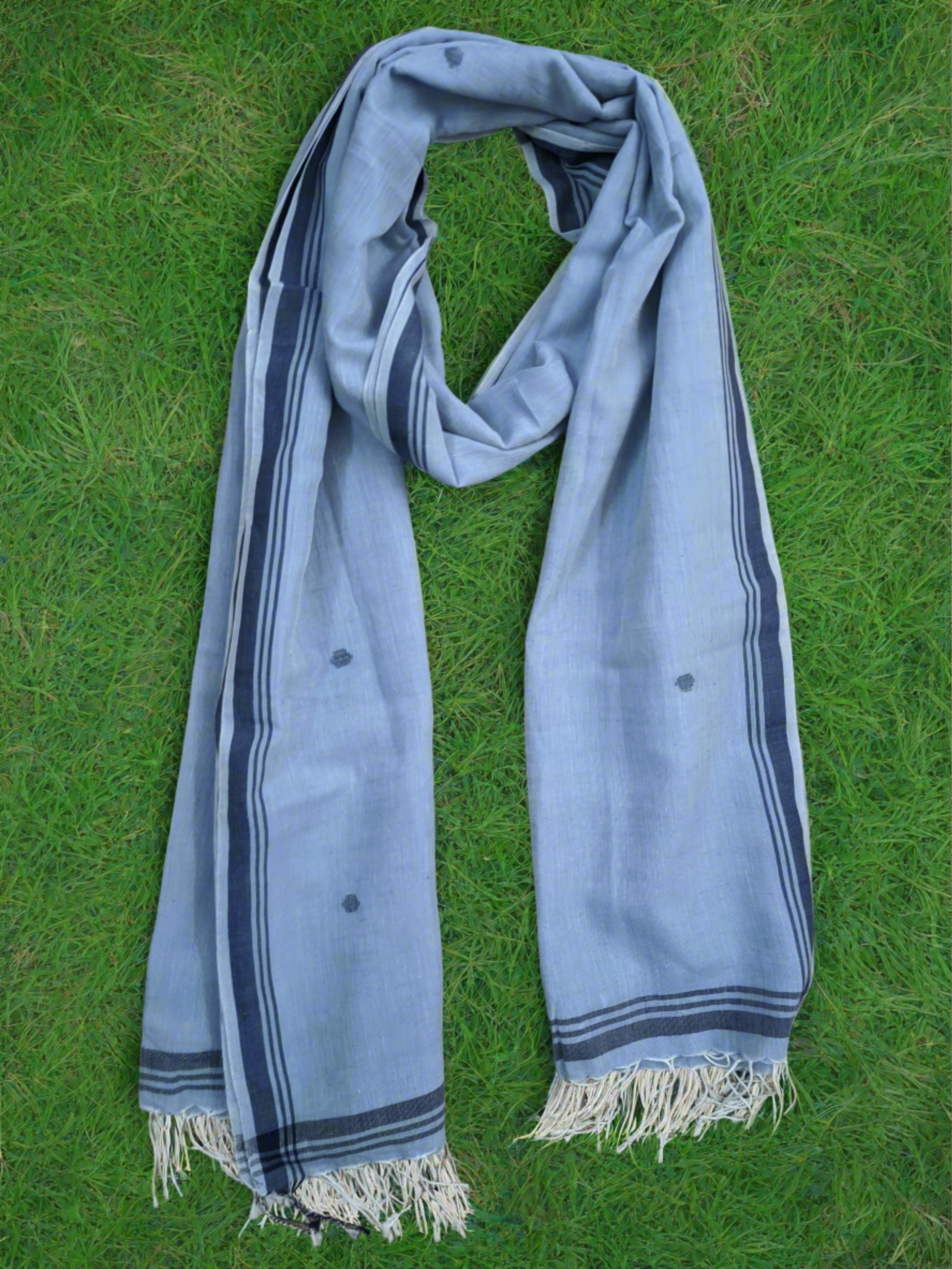 Handwoven Blue Jamdani Scarf