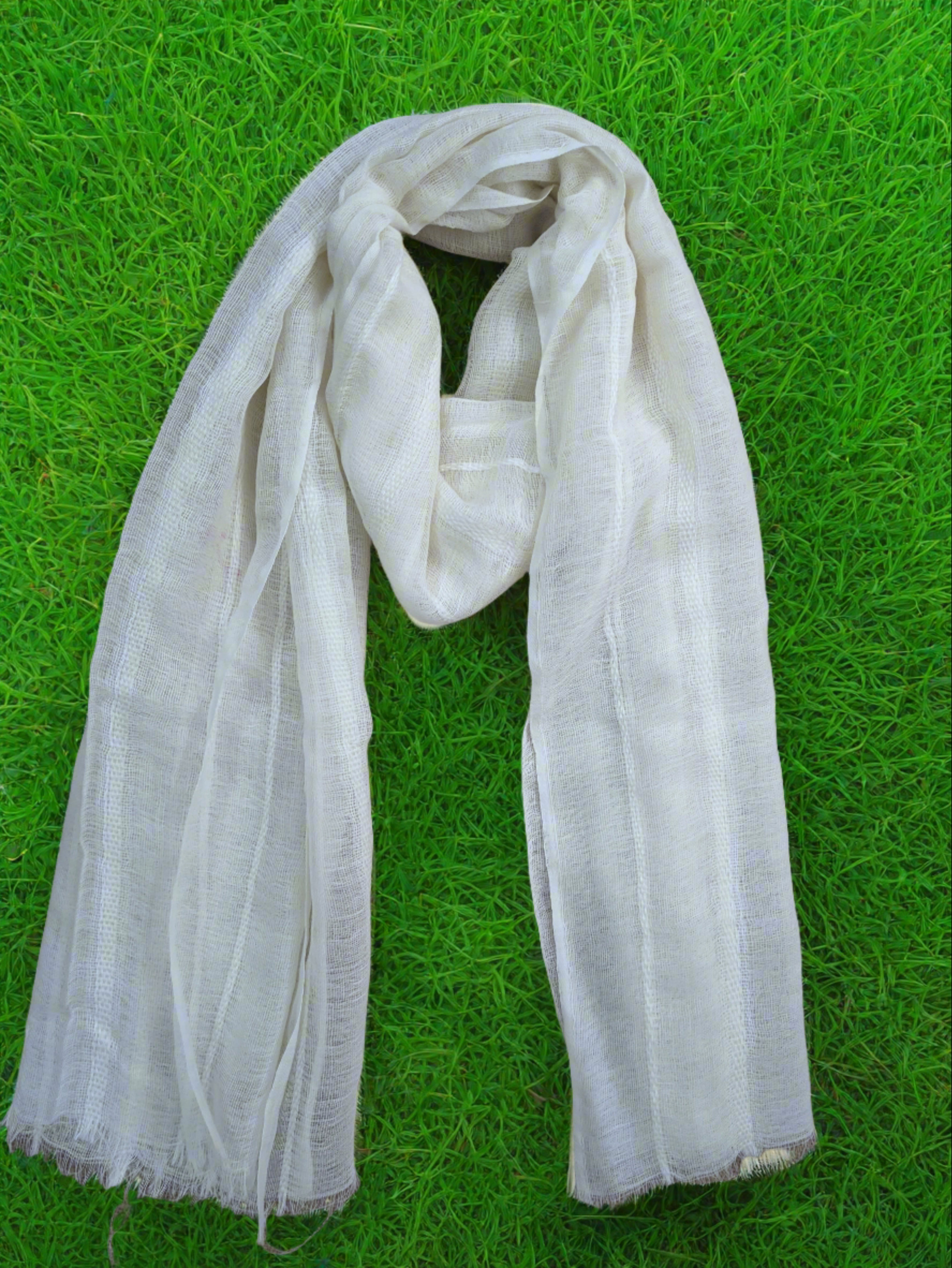 Pure Handwoven Wool Cotton Scarf