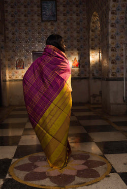 Handwoven Pink Pure Silk Saree