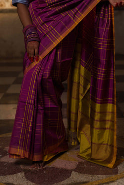 Handwoven Pink Pure Silk Saree