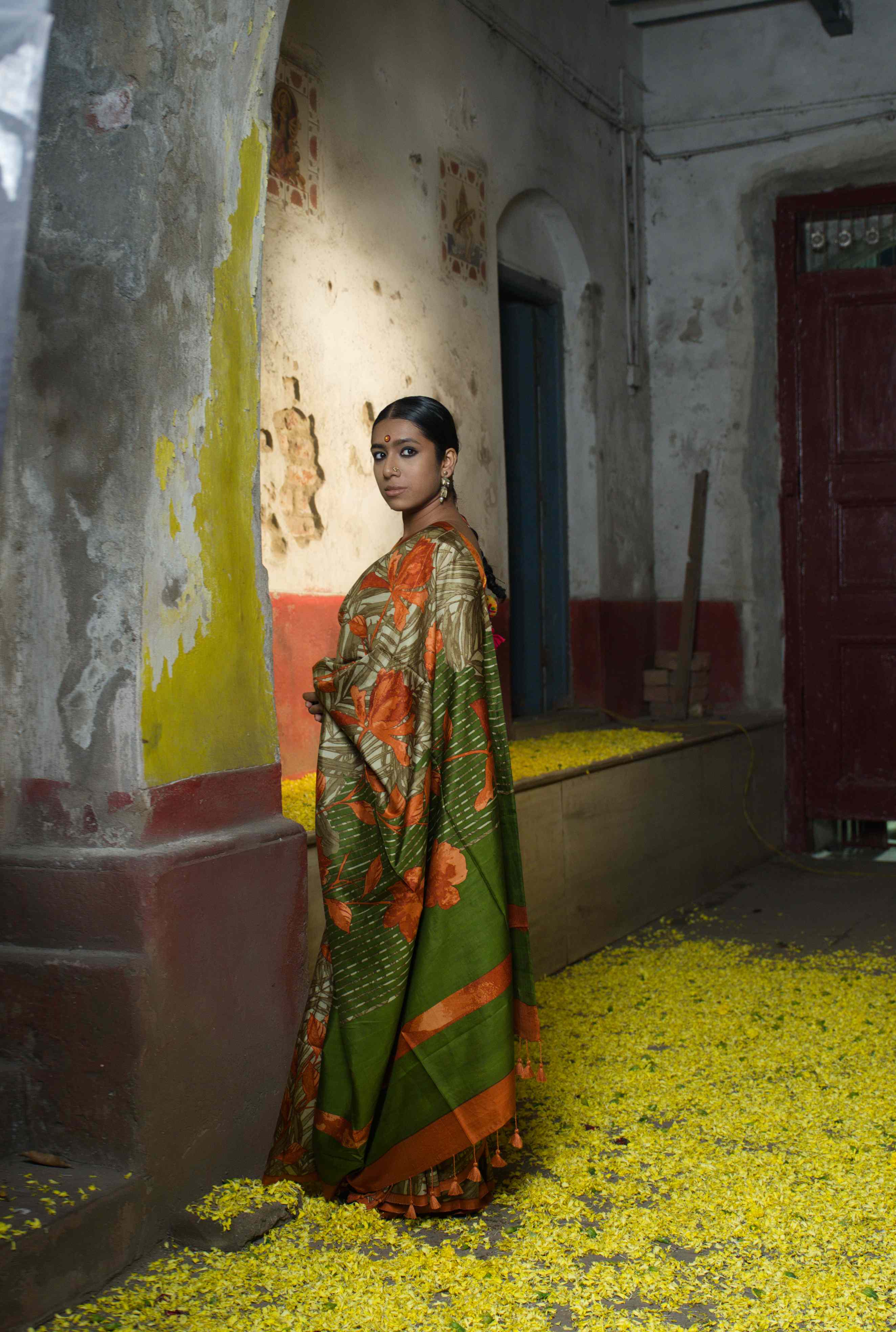 Handwoven Multicolor Floral Printed Pure Silk Saree